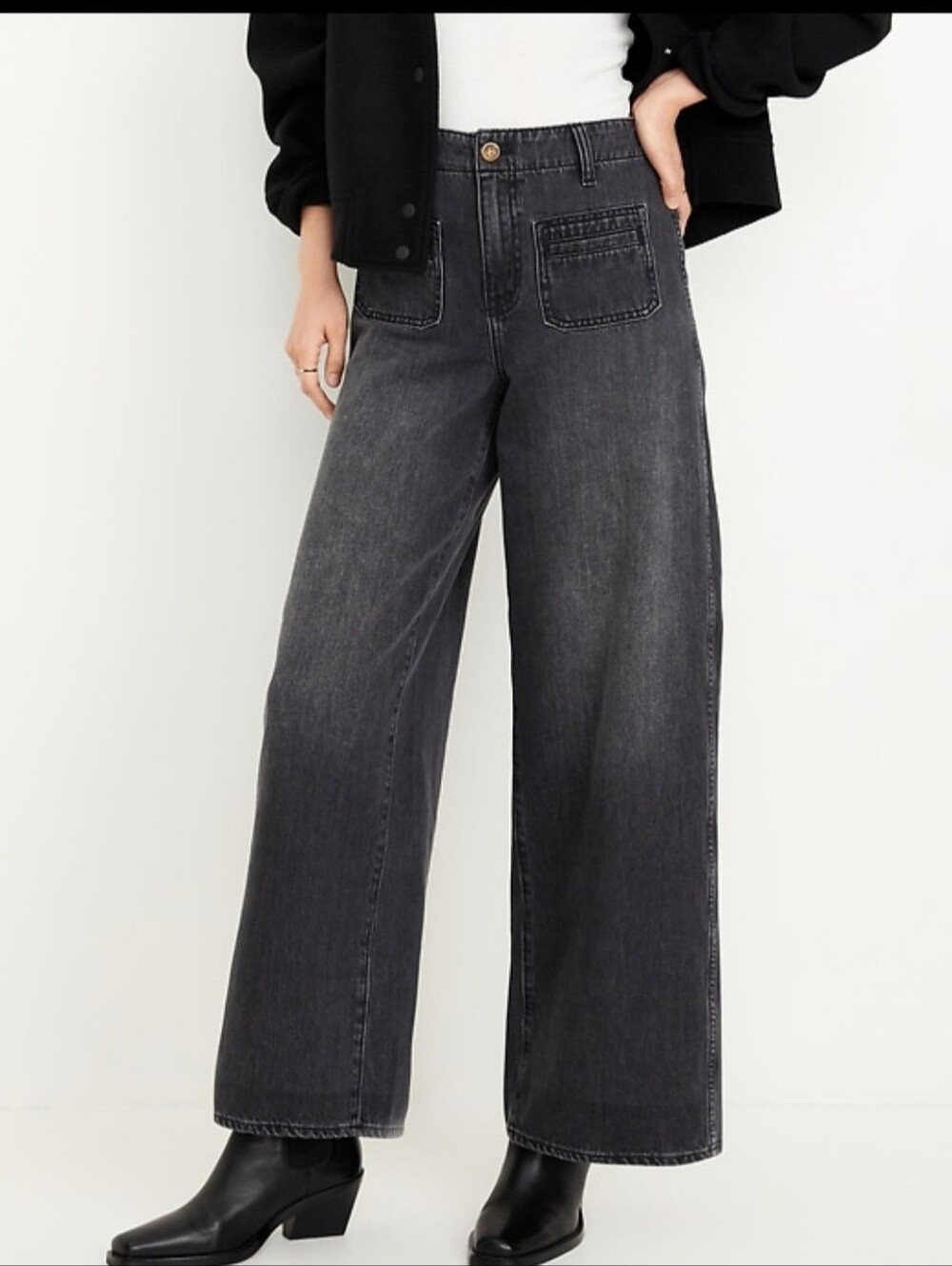 Old Navy High-Waisted Baggy Wide-Leg Trouser Jeans Size 2